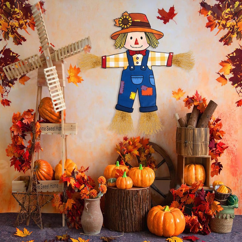 COCHIE Fall Scarecrow Garden Flag Outdoor Decorations for Outside Double-Sided Printed, Yard Flags House Banner Yard Sign Autumn Winter Thanksgiving Seasonal Decoration 27x 24 Inch - Image 5